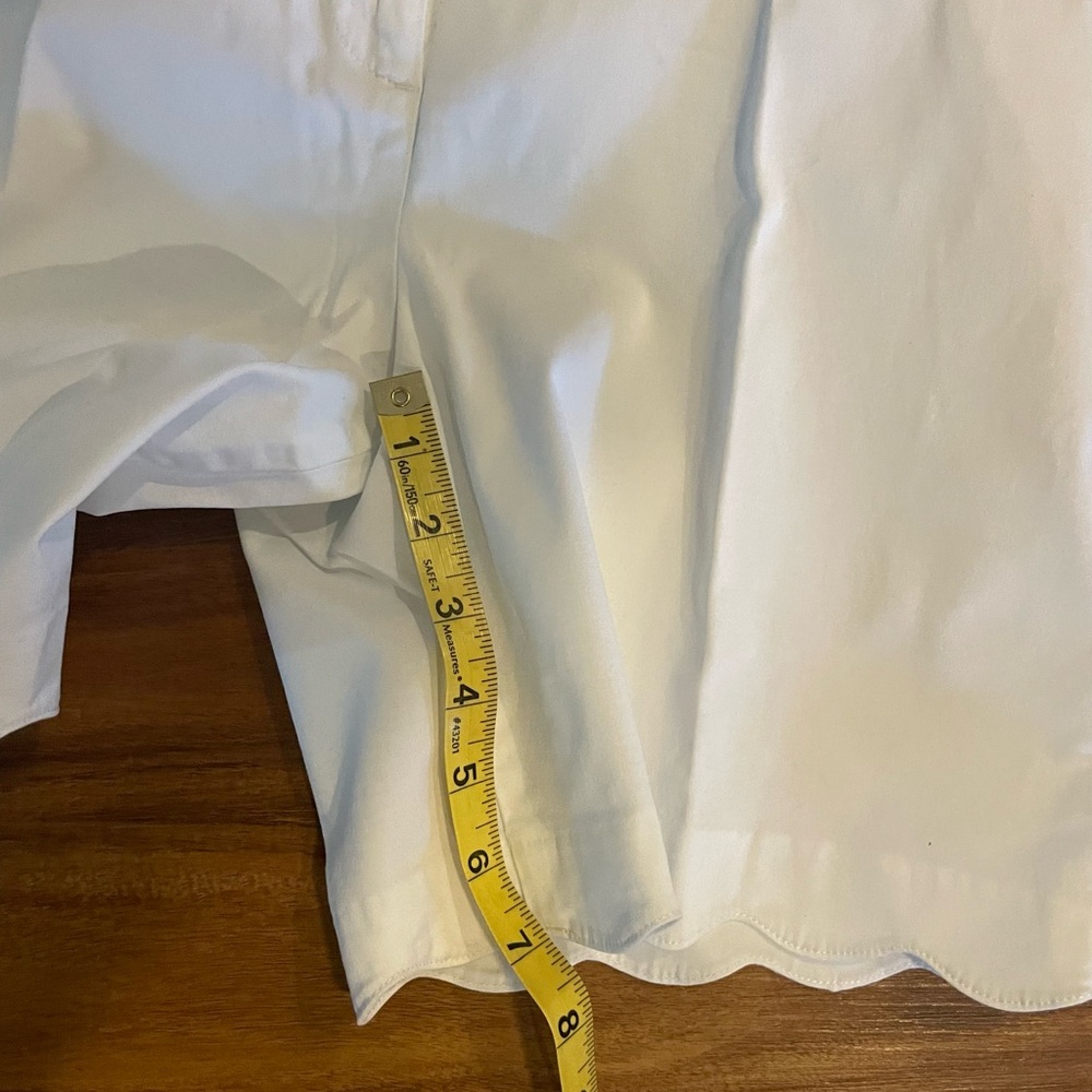 Talbots White Bermuda Shorts with Scalloped Hem - Picture 4 of 5